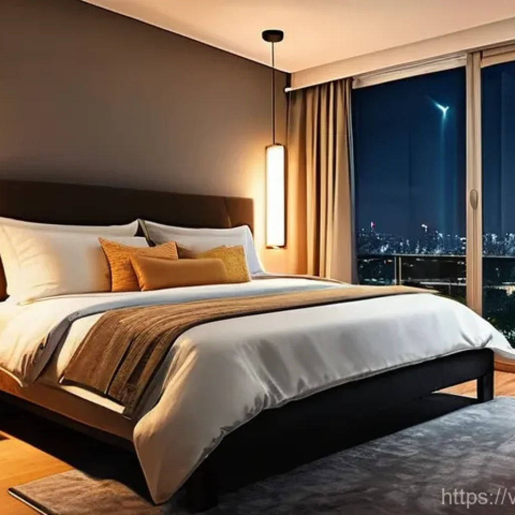 서큘래딘 조명 설계와 인공지능의 만남 - **Prompt 1: Tranquil Evening in a Smart Home Bedroom**
    "A cozy, modern bedroom in a high-rise ap...