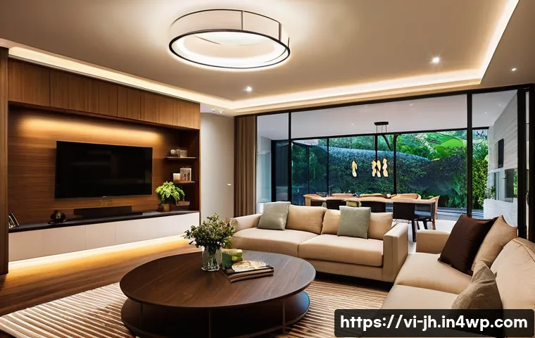 서큘래딘 조명 설계의 단점 및 해결 방법 - **Prompt 1: Layered Lighting in a Modern Vietnamese Living Room**
    "A cozy and modern Vietnamese ...