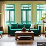 서큘래딘 조명 설계와 감정 표현 - A modern Vietnamese living room bathed in warm, soft lighting with a color temperature around 2700K,...
