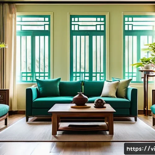 서큘래딘 조명 설계와 감정 표현 - A modern Vietnamese living room bathed in warm, soft lighting with a color temperature around 2700K,...